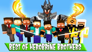 WHO IS YOUR FAVORITE? BEST OF HEROBRINE BROTHERS | MONSTER SCHOOL