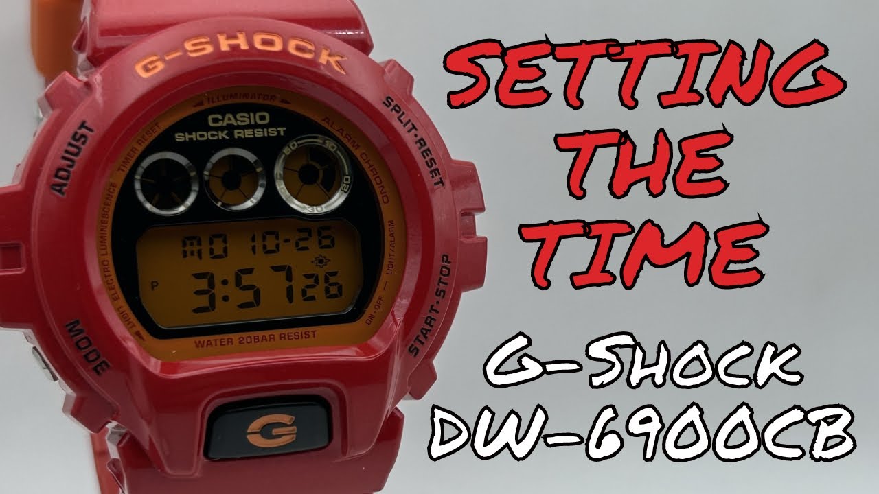 Shock Tutorial Set Time How To Set G Shock DW-6900CB Time Fast and Easy Tutorial - YouTube
