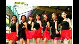Mayores Salsa line dance (Demo & Tutorial) 30/9/2020
