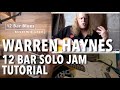Warren Haynes 12 bar Blues Solo Jam - Rhythm and Lead Guitar Lesson