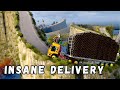 HIGH RISK DELIVERY 💀 Truck Carrying Massive Steel Pipes on Extreme Roads