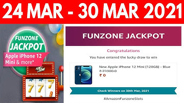 Amazon Holi Edition FunZone Jackpot Quiz Answers today | Win Apple iPhone 12 Mini | Amazon Quiz Ans