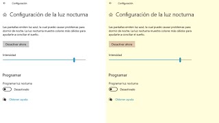 Activar filtro de luz azul (blue light filter) o LUZ NOCTURNA sin descargar programas en Windows 10 screenshot 4