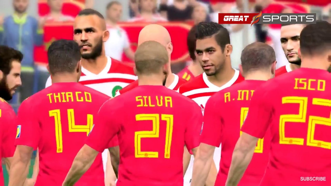 Spain vs Morocco ¦ FIFA World Cup Russia 25 June 2018 Gameplay - YouTube