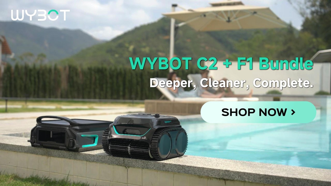 WYBOT_Official — WYBOT C2 + F1 Bundle: Deeper, Cleaner, Complete Pool Cleaning (YouTube video ad)