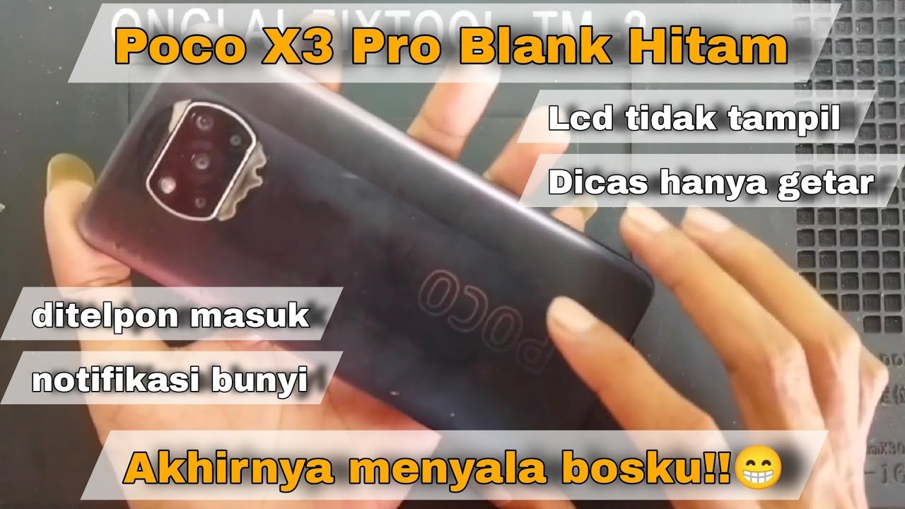 Servis Poco X3 Pro Blank Hitam