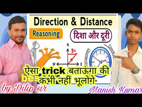 # दिशा और दूरी हिन्दी में #Direction and  distance#Reasoning # Dn education adda by Dilip Kumar