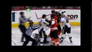 Fights in Round 1 Game 4 Flyers vs Penguins