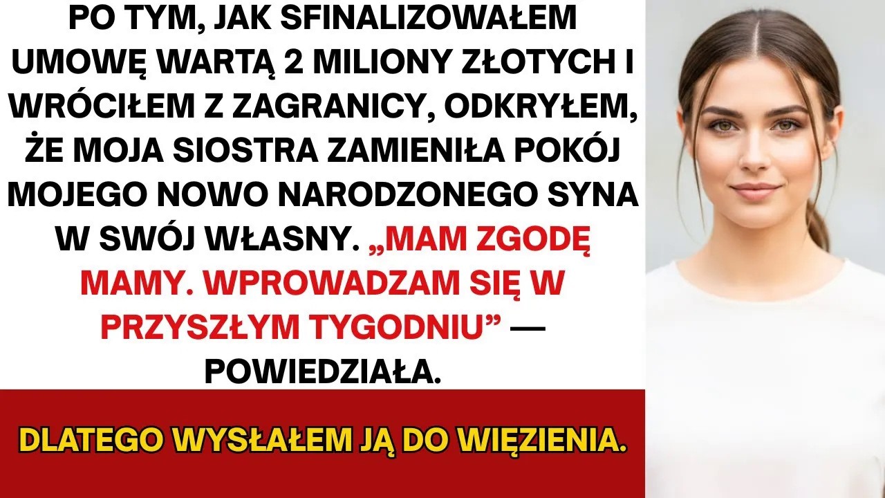 Gdy wróciłem z zagranicy, odkryłem, że moja siostra przerobiła pokój mojego noworodka na swój pokój.