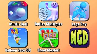 Multi-Ball, Bullet Multipier, Legs Day, Balloon Race 3D!, Shoot Master! | New Games Daily screenshot 4