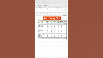 STOP DOING THIS❌#shorts#excel#tips #tricks #learning