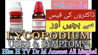 homeopathic.H.D. lacopodium. symptom Dr M Amanat Ali Mughal Hira H TV