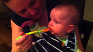 Jackson's first solid foods.