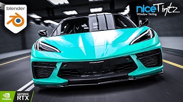 Corvette C8 Blender Car Animation