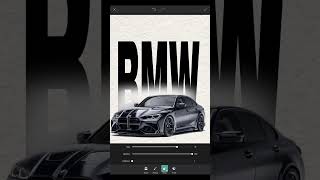 How to create an amazing poster of cars 🔥 #shorts