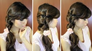Everyday Fancy Loop Ponytail Hairstyle for Medium Long Hair Tutorial