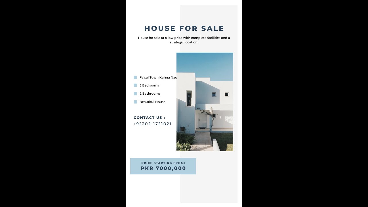 House For Sale 2.5 MarlaBeautiful House in Faisal Town Kahna Nau