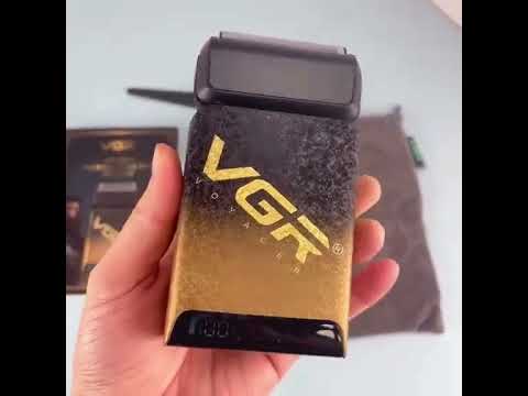 Электробритва мужская шейвер VGR-374 желтый, видео 1