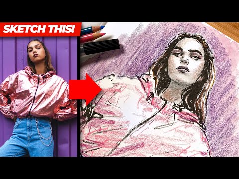 Improve your sketching SKILLS (How I sketch this reference)