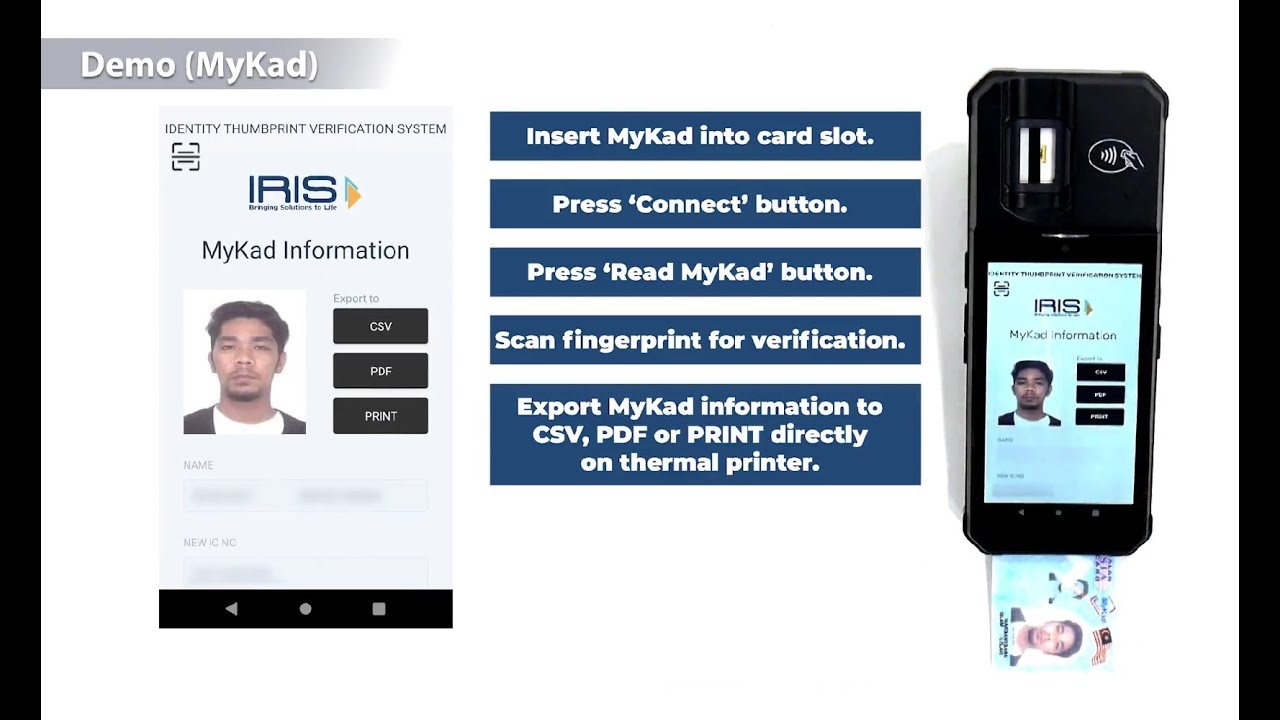 IRIS ST6ex - Biometric Handheld Terminal - YouTube