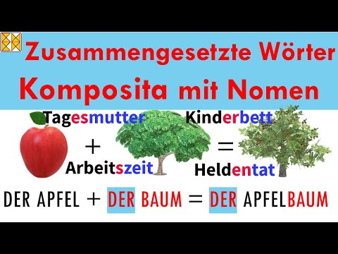 Zusammengesetzte Wörter: Komposita mit einem Nomen | with subtitles مترجم