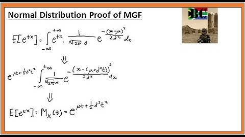 Normal Distribution Proof of Moment Generating Function (MGF)