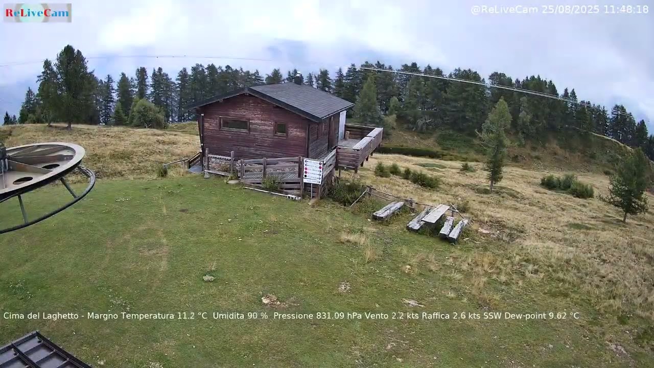 TimeLapse del 25/08/2025 della Livecam a Margno Cima del Laghetto 