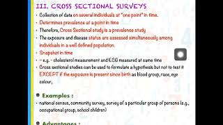 Cross Sectional Study