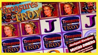 TREASURES OF TROY SLOT JACKPOT/ HIGH LIMIT/ MUCHO DINERO SLOTS/ RETRIGGER IN THE FREE GAMES screenshot 5