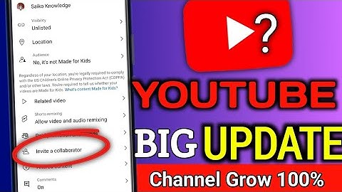 Youtube (invite a collaborator) New Feature🔥| how to use Youtube invite a collaborator feature