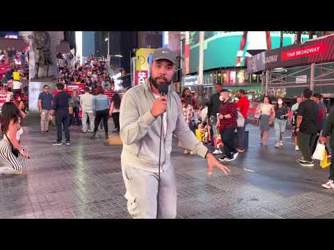 Sharing a word in Times Square