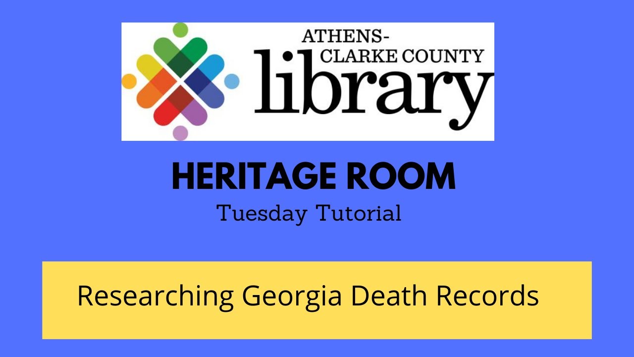 Researching Georgia Death Records YouTube Researching Georgia Death Records YouTube