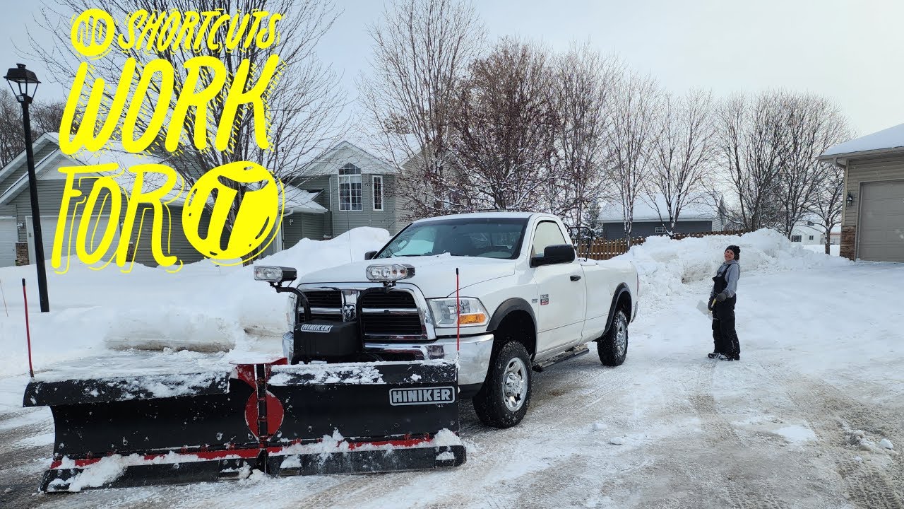 Plowing Snow! I Had To Cheat It... Customer Made Me Bitter... - YouTube