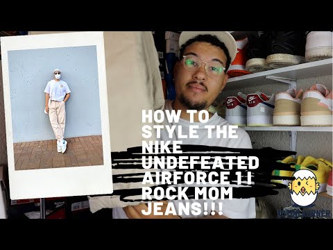 mom jeans and air force 1