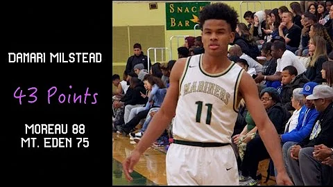 Damari Milstead drops 43 on Mt Eden..Tony Covingto...