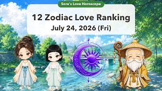 💗 Love Horoscope July 24, 2026 — All 12 Zodiac Signs Ranked ✨｜Love Astrology｜Daily Horoscope screenshot 1