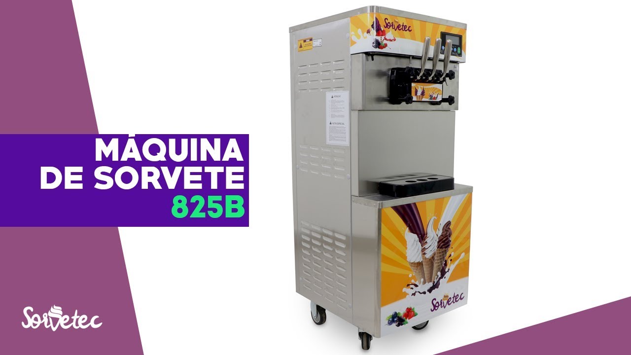 Máquina de Sorvete Expresso de Piso com 3 Bicos Açaí ou Frozen 825B -  SORVETEC