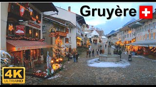 Gruyère - Switzerland - Christmas - Walking tour 4K #Gruyère #switzerland #christmas #swissvillage