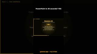 I made a 10-slide presentation in 28 seconds using AI 😱 #Shorts #AI #GammaAI #india