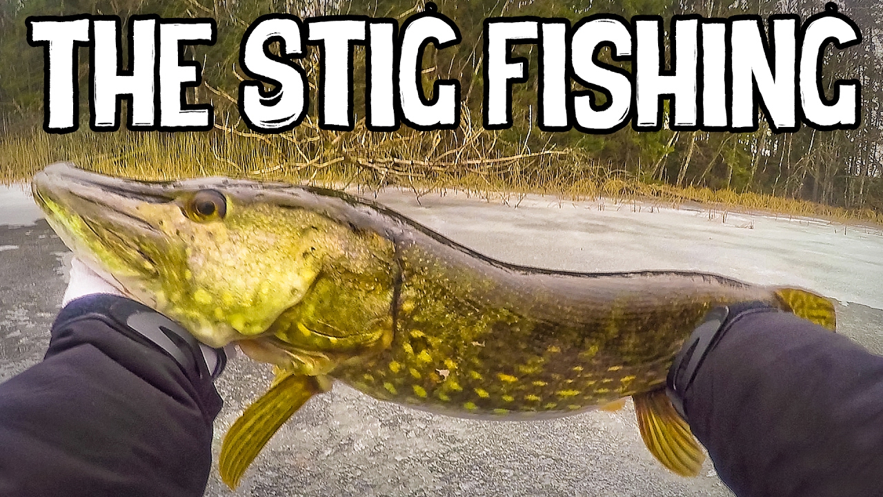Ice Fishing Dark Pike in Small Lake The Stig Fishing YouTube
