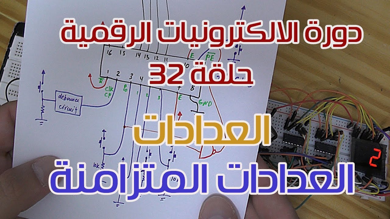 دورة الالكترونيات الرقمية:: 32- العدادات المتزامنة (Synchronous Counter) - (Johnson counter)