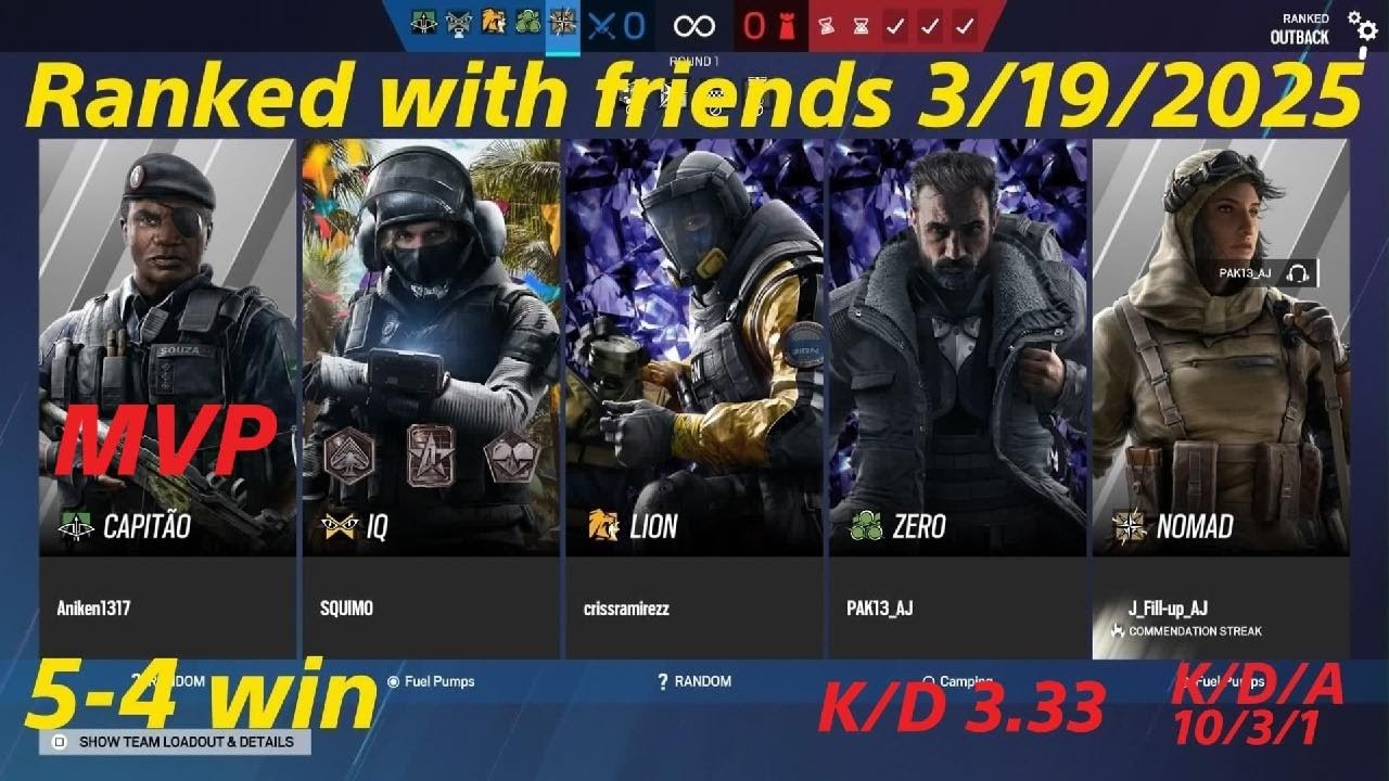 R6 Siege Ranked with friends 3/19/2025 - YouTube