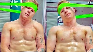 CANELO STRENGTHENING HIS NECK MUSCLES TO TAKE PUNCH FROM ANYONE, REASON WHY HE’S NEVER BEEN DROPPED