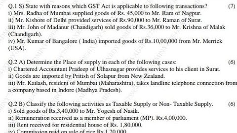 Gst Act| CGST/SGST/IGST Act|Indirect Taxation Gst|2025 MCOM Nep|Mcom UNIVERSITY PAPER SOLUTION