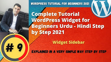 WordPress Widgets Complete Tutorial for Beginners  | WordPress Widget Tutorial Urdu - Hindi