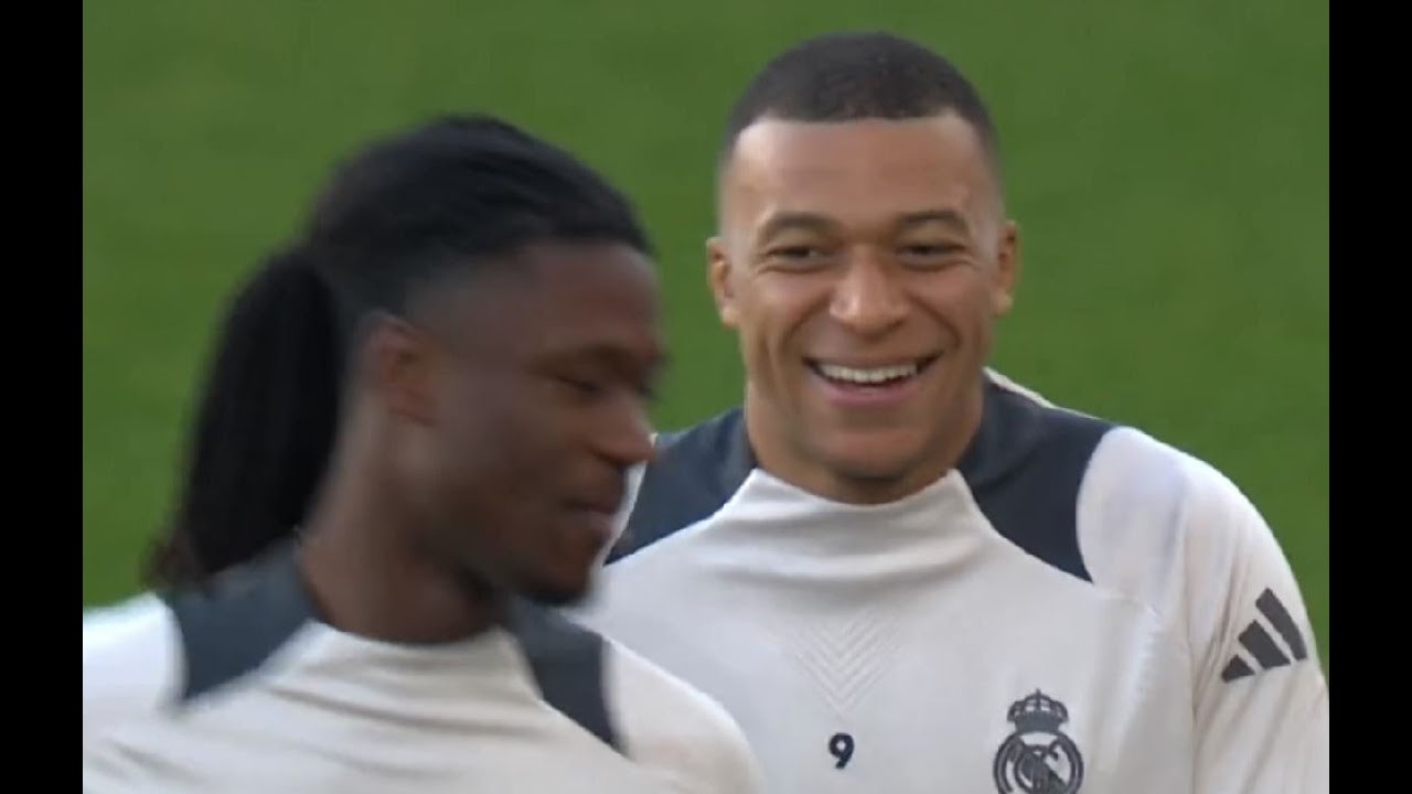 Mbappe jokes with Camavinga as Real prepare for Arsenal in UCL QFs | Soccer | WeShow Sports |