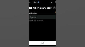 What’s Crypto DEX? Blum Video Code Today | What Is Crypto Dex Blum Today Verification Keyword Code