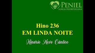 Video thumbnail of "Hinário Novo Cântico, Hino 236   "Em linda noite""
