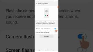 calling flashlight on Settings Samsung A20 2022 screenshot 5