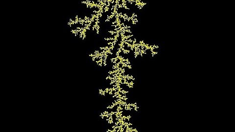 2-Dimentional Dielectric Breakdown Model (DBM) Simulation